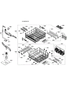 Baskets parts for Bosch Dishwasher SHX98M09UC/64 from AppliancePartsPros.com