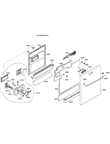 Door Assembly parts for Bosch Dishwasher SHX98M09UC/50 from AppliancePartsPros.com