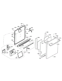 Door Assembly parts for Bosch Dishwasher SHX8PT55UC/02 from AppliancePartsPros.com