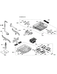 Baskets parts for Bosch Dishwasher SHX98M09UC/50 from AppliancePartsPros.com