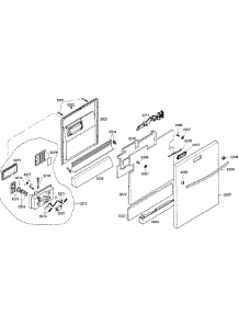 Door Assembly parts for Bosch Dishwasher SHX98M09UC/46 from AppliancePartsPros.com