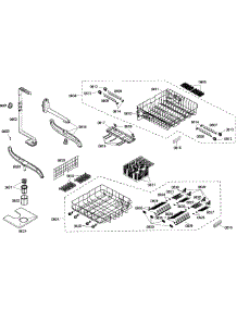 Baskets parts for Bosch Dishwasher SHX98M09UC/46 from AppliancePartsPros.com