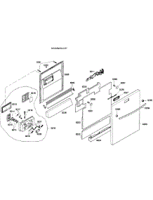 Door Assembly parts for Bosch Dishwasher SHX98M09UC/57 from AppliancePartsPros.com