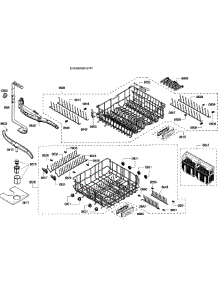 Baskets parts for Bosch Dishwasher SHX98M09UC/57 from AppliancePartsPros.com