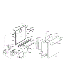 Door Assembly parts for Bosch Dishwasher SHX8PT55UC/05 from AppliancePartsPros.com