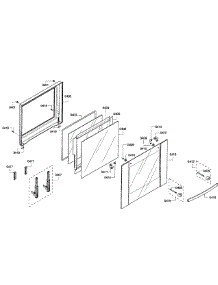 Door Assembly parts for Bosch Wall Oven HBN3550UC/09 from AppliancePartsPros.com