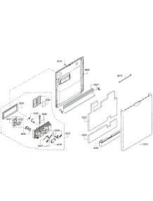 Door Assembly parts for Bosch Dishwasher SHE68R56UC/68 from AppliancePartsPros.com