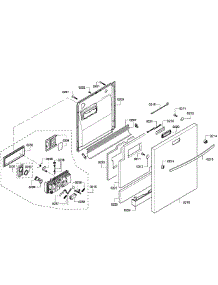 Door Assembly parts for Bosch Dishwasher SHX68R52UC/67 from AppliancePartsPros.com