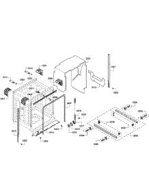 Cabinet parts for Bosch Dishwasher SHX68R52UC/67 from AppliancePartsPros.com