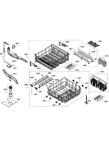 Baskets parts for Bosch Dishwasher SHX68R52UC/67 from AppliancePartsPros.com