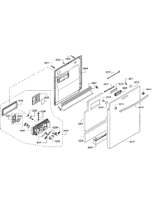 Door Assembly parts for Bosch Dishwasher SHX68R52UC/69 from AppliancePartsPros.com