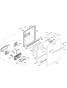 Door Assembly parts for Bosch Dishwasher SHX68R52UC/63 from AppliancePartsPros.com