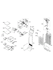 Freezer Assembly parts for Bosch Refrigerator B22CS50SNB/05 from AppliancePartsPros.com