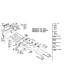 Maintop Assembly parts for Bosch Range HES446U/01 from AppliancePartsPros.com