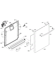 Door Assembly parts for Bosch Dishwasher SHX6AP02UC/01 from AppliancePartsPros.com