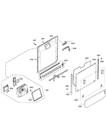 Door Assembly parts for Bosch Dishwasher SHV68E13UC/16 from AppliancePartsPros.com