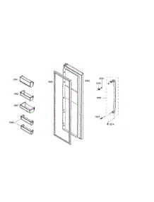 Refrigerator Door parts for Bosch Refrigerator B20CS80SNB/01 from AppliancePartsPros.com