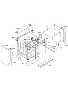 Cabinet parts for Bosch Dishwasher SHV68E13UC/18 from AppliancePartsPros.com