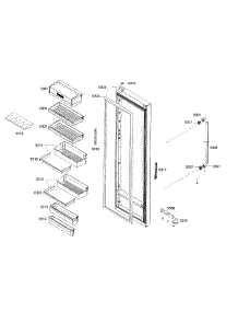 Door 2 parts for Bosch Refrigerator B22CS50SNB/02 from AppliancePartsPros.com