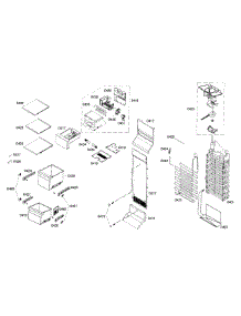 Freezer Assembly parts for Bosch Refrigerator B22CS50SNB/02 from AppliancePartsPros.com