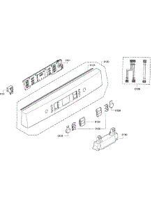 Control Panel parts for Bosch Dishwasher SGE63E15UC/01 from AppliancePartsPros.com