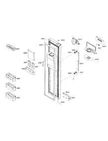 Door 1 parts for Bosch Refrigerator B22CS50SNB/03 from AppliancePartsPros.com