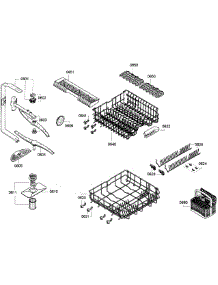 Baskets parts for Bosch Dishwasher SGE63E15UC/01 from AppliancePartsPros.com