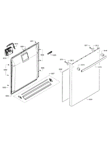 Door parts for Bosch Dishwasher SHX3AR76UC/13 from AppliancePartsPros.com
