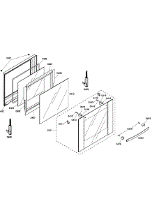 Door Upper parts for Bosch Wall Oven HBN5650UC/01 from AppliancePartsPros.com