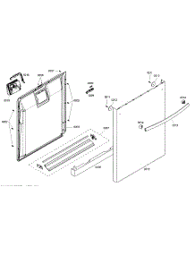 Door Assembly parts for Bosch Dishwasher SHX3AM06UC/01 from AppliancePartsPros.com