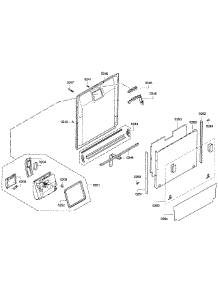 Door Assembly parts for Bosch Dishwasher SHV68E13UC/22 from AppliancePartsPros.com