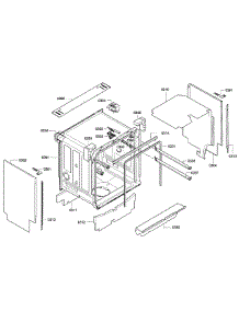 Cabinet parts for Bosch Dishwasher SHV68E13UC/29 from AppliancePartsPros.com