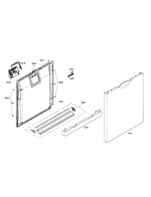 Door parts for Bosch Dishwasher SHE4AM12UC/01 from AppliancePartsPros.com