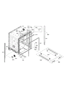 Tub parts for Bosch Dishwasher SHE4AM12UC/01 from AppliancePartsPros.com