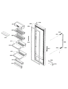 Door 2 parts for Bosch Refrigerator B22CS50SNS/03 from AppliancePartsPros.com