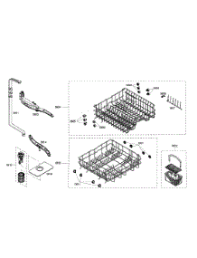 Racks  /  Spray Arm parts for Bosch Dishwasher SHE4AM12UC/01 from AppliancePartsPros.com
