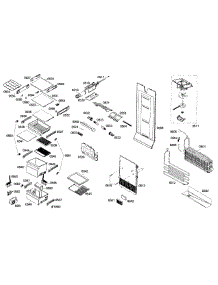 Evaporator Assembly parts for Bosch Refrigerator B22CS50SNS/03 from AppliancePartsPros.com