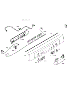 Control Panel parts for Bosch Dishwasher SHE4AM12UC/05 from AppliancePartsPros.com