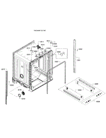 Cabinet parts for Bosch Dishwasher SHE4AM12UC/05 from AppliancePartsPros.com