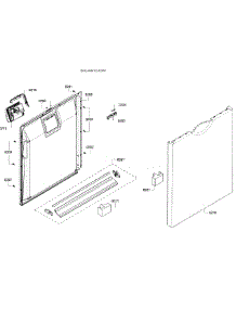 Door Assembly parts for Bosch Dishwasher SHE4AM12UC/02 from AppliancePartsPros.com