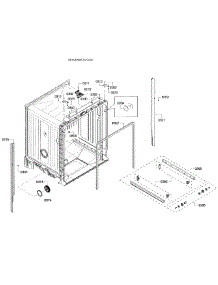Cabinet parts for Bosch Dishwasher SHE4AM12UC/02 from AppliancePartsPros.com