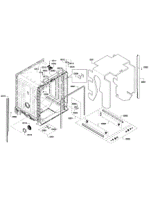 Cabinet parts for Bosch Dishwasher SHX6AP05UC/01 from AppliancePartsPros.com