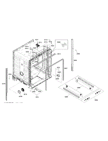 Frame Assembly parts for Bosch Dishwasher SHX3AM02UC/01 from AppliancePartsPros.com