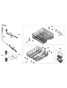 Shelfs Assembly parts for Bosch Dishwasher SHX3AM02UC/01 from AppliancePartsPros.com