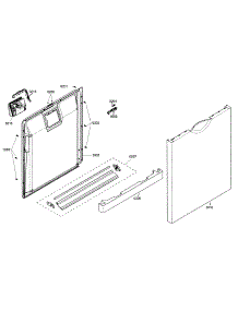 Door Assembly parts for Bosch Dishwasher SHE5AM02UC/01 from AppliancePartsPros.com