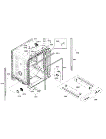Frame Assembly parts for Bosch Dishwasher SHE5AM02UC/01 from AppliancePartsPros.com