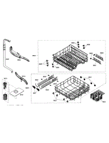 Shelfs Assembly parts for Bosch Dishwasher SHE5AM02UC/01 from AppliancePartsPros.com