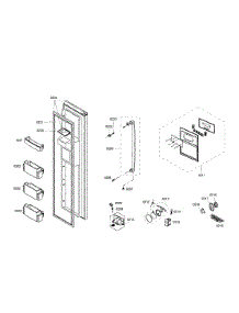 Freezer Door parts for Bosch Refrigerator B20CS50SNB/01 from AppliancePartsPros.com