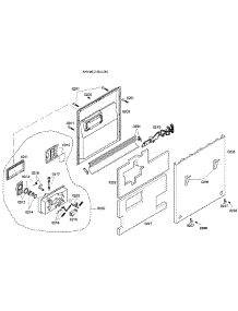 Door Assembly parts for Bosch Dishwasher SHV46C13UC/30 from AppliancePartsPros.com