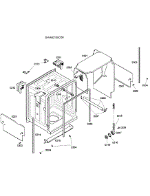 Cabinet Assembly parts for Bosch Dishwasher SHV46C13UC/30 from AppliancePartsPros.com
